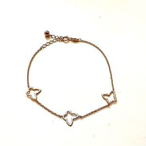 14k real gold butterfly bracelet dainty trendy | Gift for Girlfriend | Trendy |